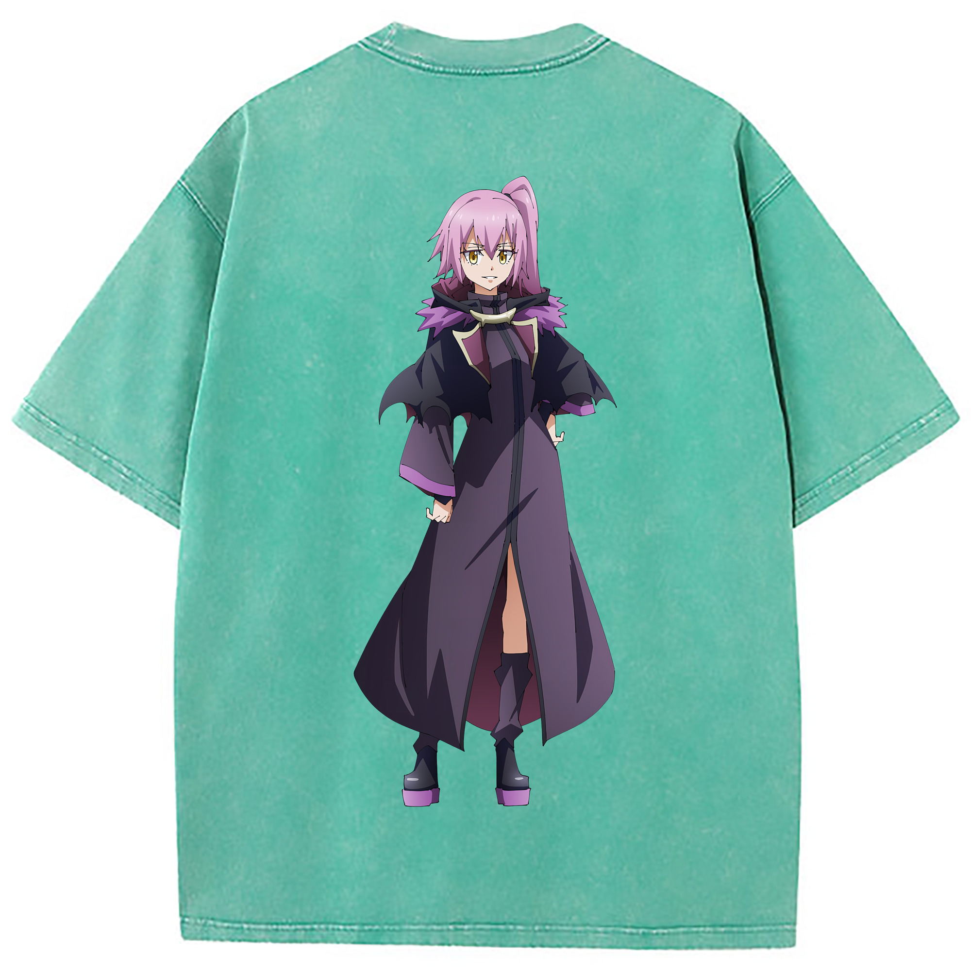 （画像用） 転スラ Regarding Reincarnated to Slime 綿100% ヴィンテージ風 半袖Tシャツ（背面プリント）